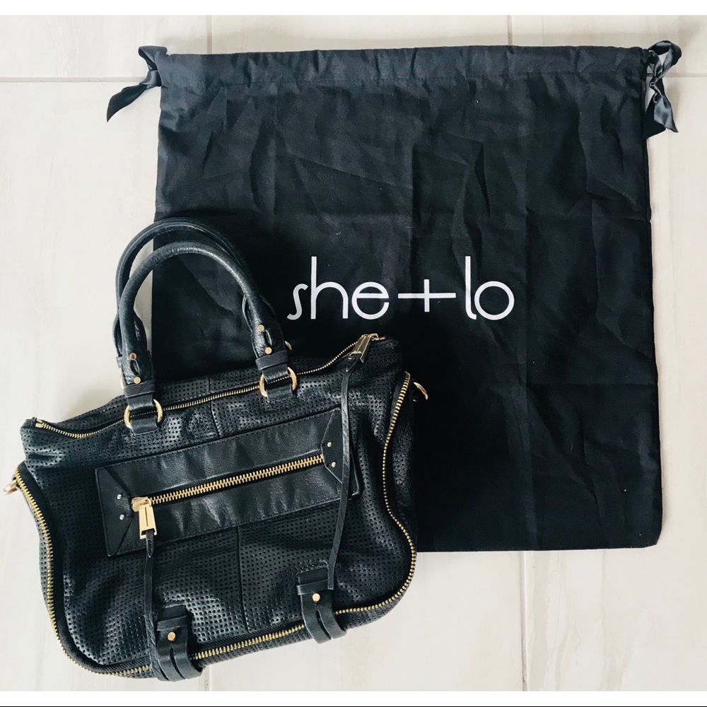 She + Lo Black Satchel